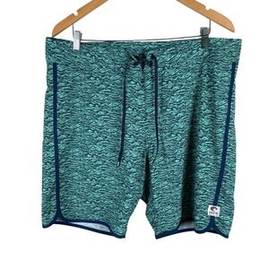 Costa Del Mar Board‎ Shorts Swimwear Mens 36 Green Polyester 20" Length Stretch